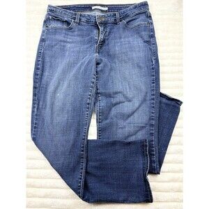 Levi's 414 Classic Straight Long Pant Women's Jeans Sz 16W Blue Denim Stretch